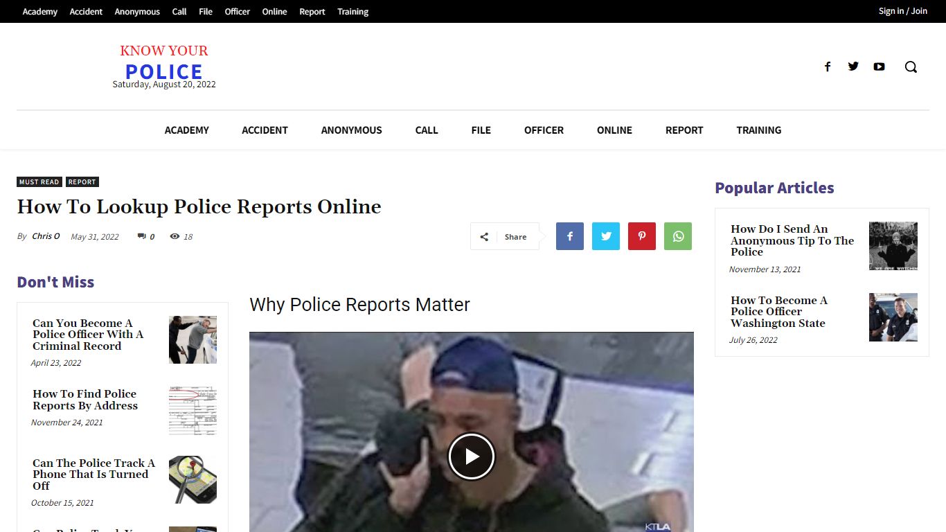 How To Lookup Police Reports Online - KnowYourPolice.net